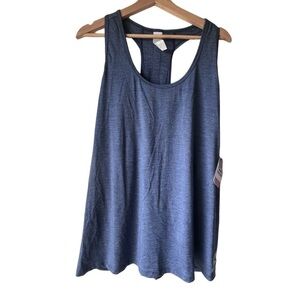 Women’s Reebok workout blue Tank tops athletic soft cloud fabric plus size XXXL